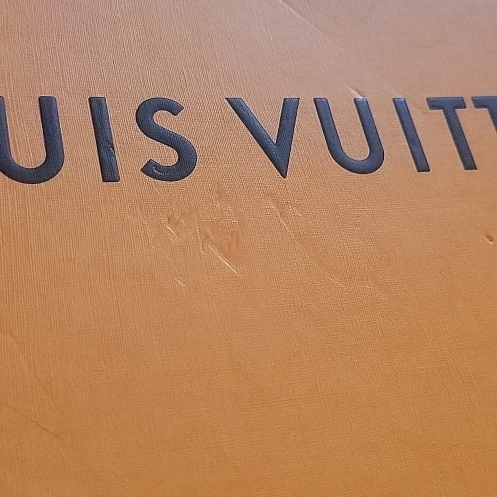 Louis Vuitton LV Vintage Display Prop Closet Organizer Yellow Box